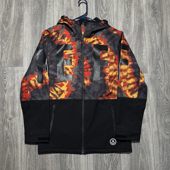 Neff Daily Softshell DWR Jacket Rasta Black 2020 Giacca Snowboard Size Small EUC